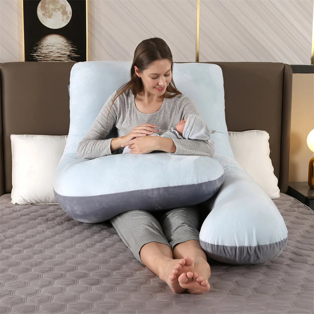 Premiumora Full-Body Maternity & Nursing Pillow β U-Shape Pregnancy Support