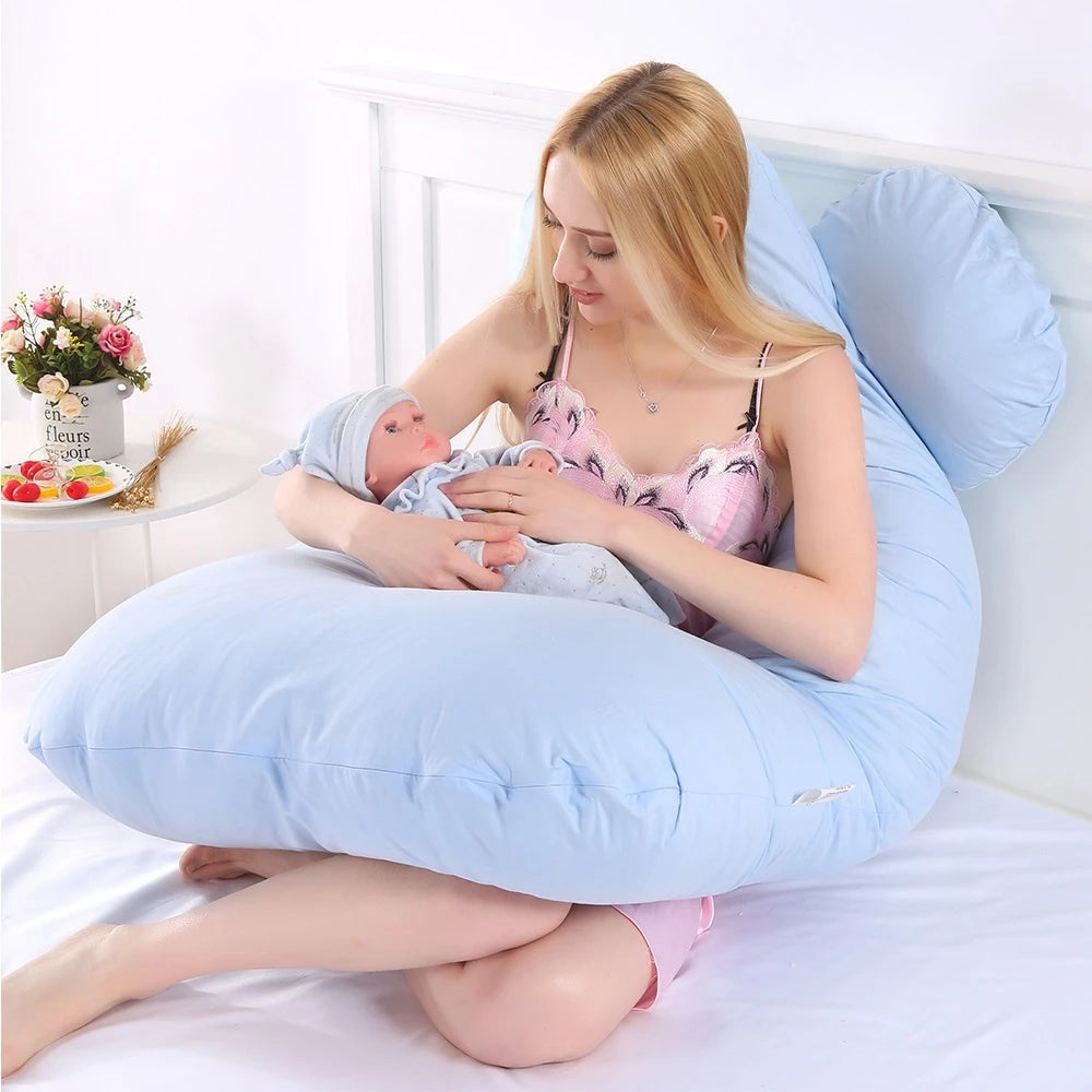 Premiumora Full-Body Maternity & Nursing Pillow β U-Shape Pregnancy Support