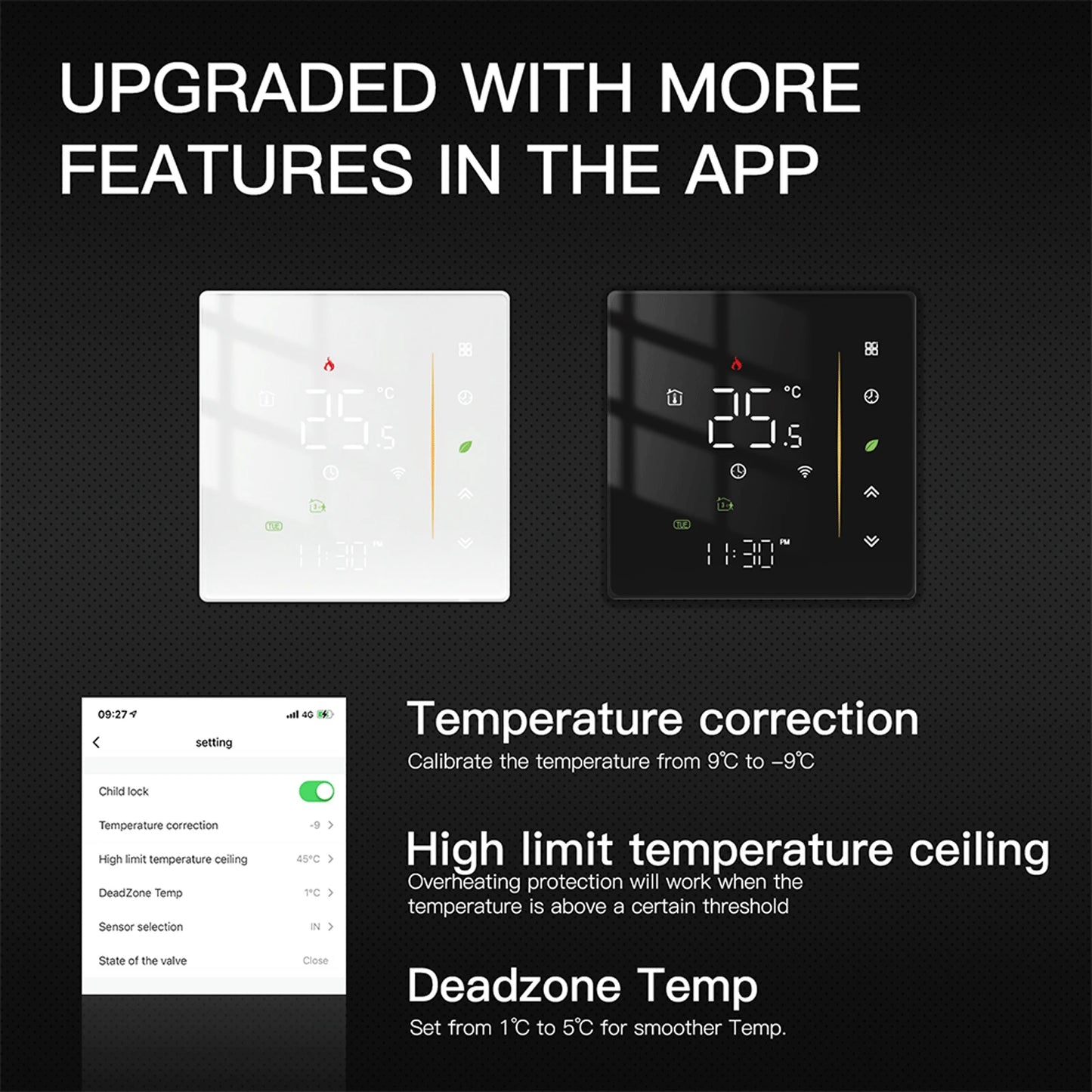Premiumora Smart WiFi Thermostat – Digital Thermostat Radiator with Smart Heating Controls