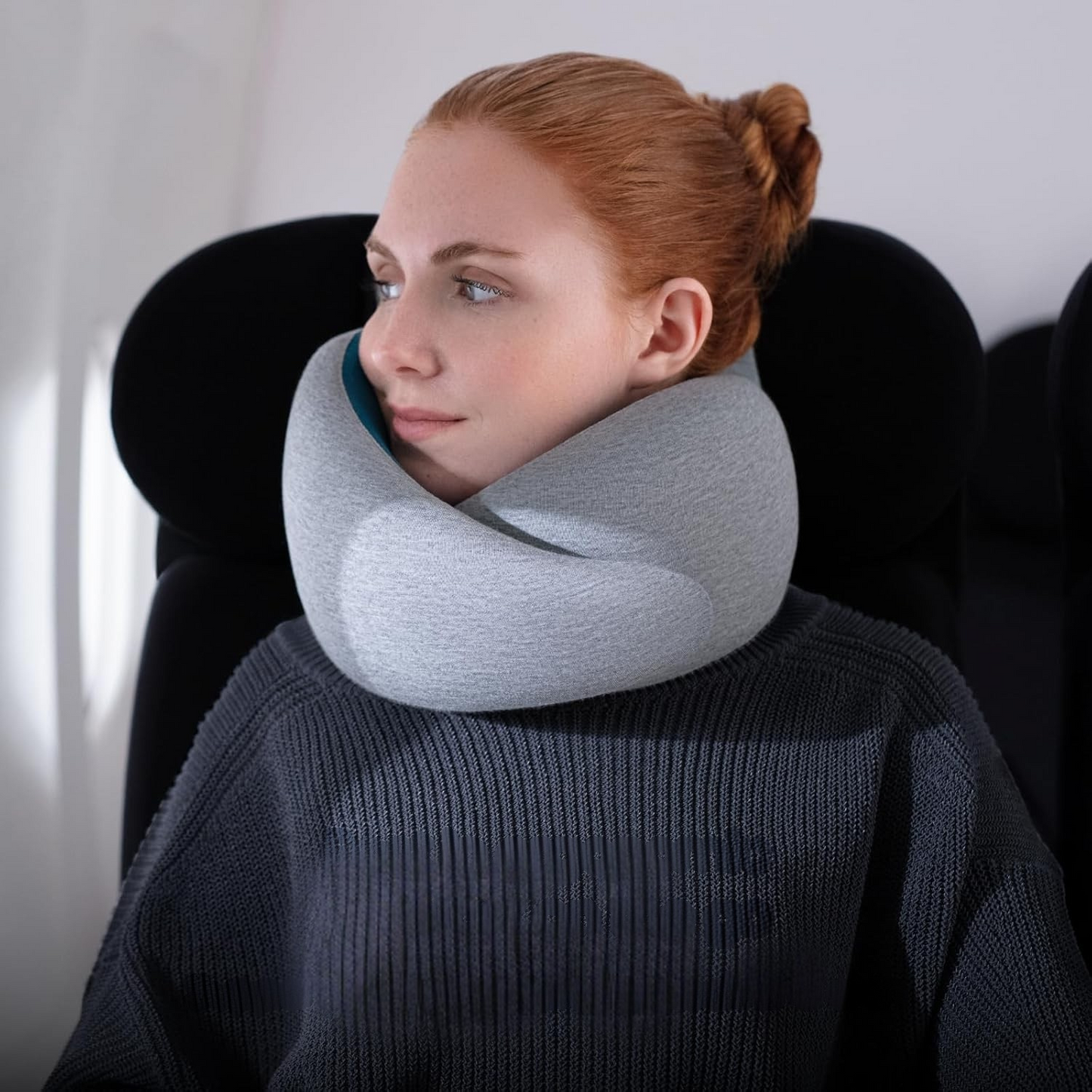 Premiumora Travel Neck Pillow – Ergonomic Support for Flight & Car