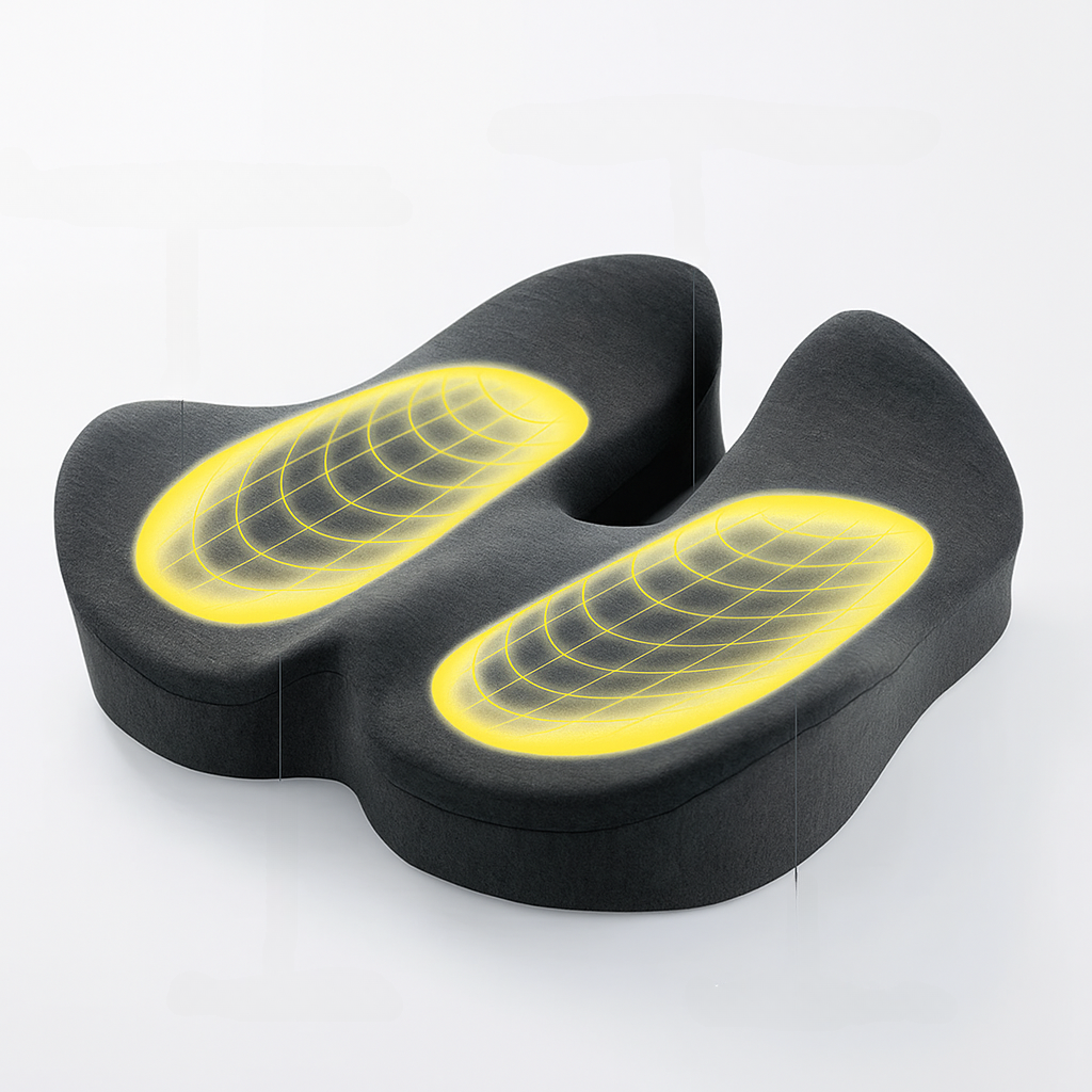 Premiumora Memory Foam Lumbar Seat Cushion β Office Comfort Support