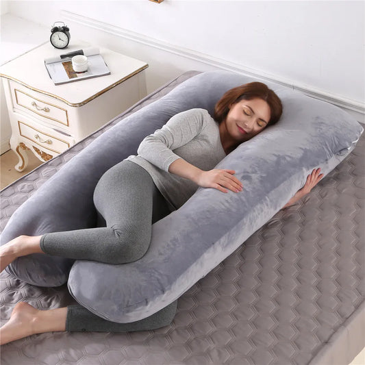 Premiumora Full-Body Maternity & Nursing Pillow – U-Shape Pregnancy Support